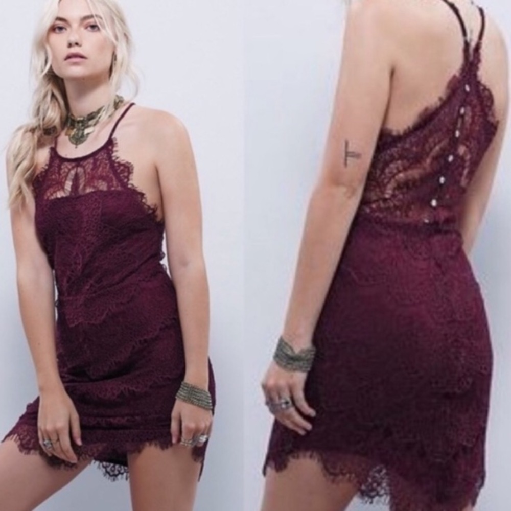 NWT ~ Free People ~ She's Got It lace mini dress